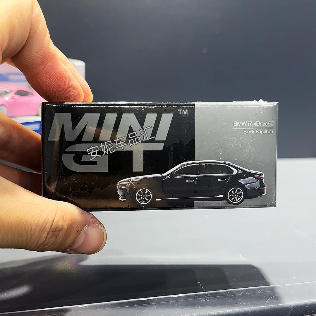 MINI GT带行李架1:64保时捷Porsche 911 bmw i7 802汽车模型