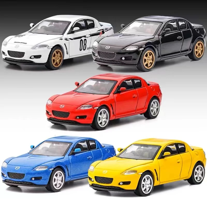 UM车模1:64 马自达RX-8合金汽车模型 丰田MR2 W20可翻灯男生玩具