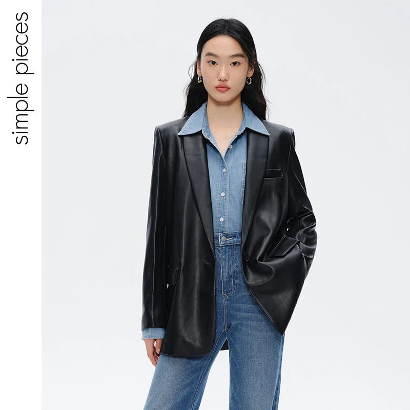 simple pieces甄选经典复古皮质外套 S03B007