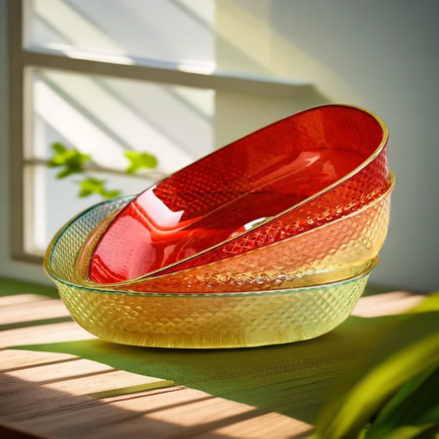 【拍一发三】22.5cm轻奢金边水果盘吐骨碟小吃碟干果盘【颜色随机】