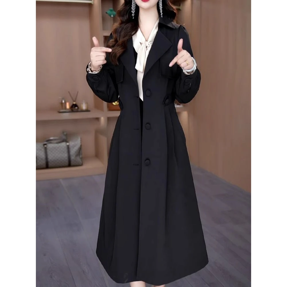 意法外套女款女士2024新款春秋中长爆款轻奢高级感超好看大衣8504