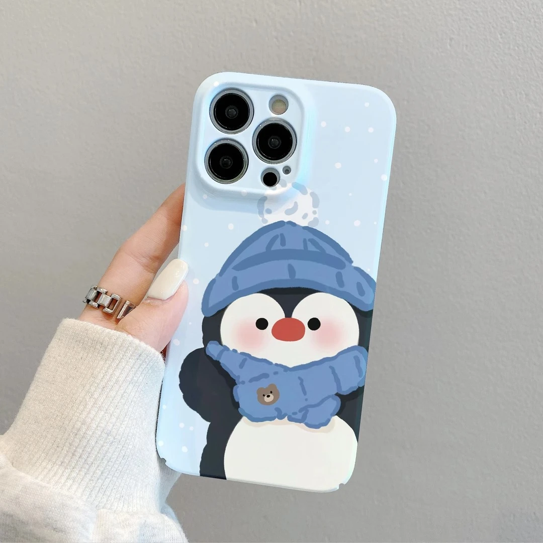 菲林软壳企鹅雪人适用苹果16华为oppo小米15vivox200pro1加