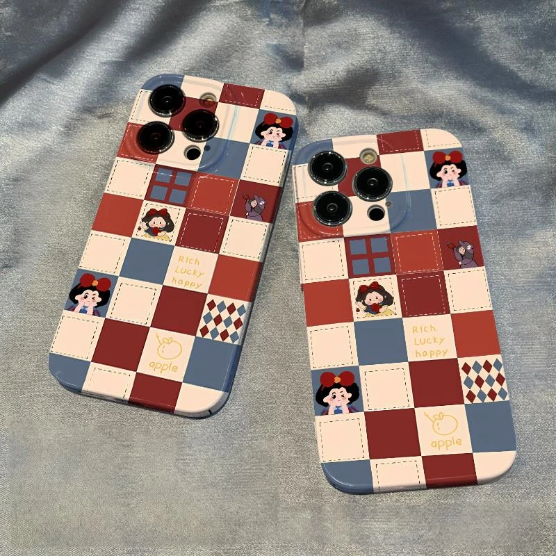 菲林软壳防摔格子公主k70pro适用苹果16华为oppo小米vivoy200一加