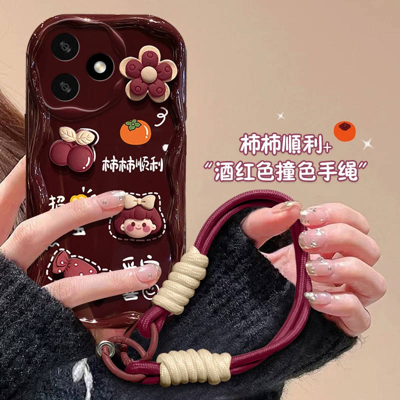 好柿发生荣耀x50i+手机壳LLY-AN00公仔奶油个性新款创意潮牌防摔