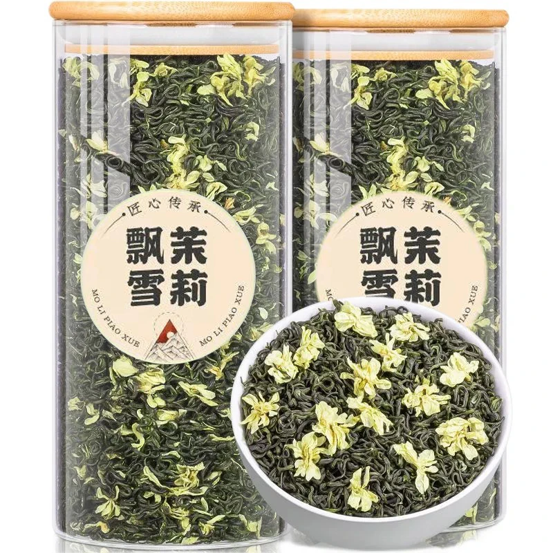 茉莉花茶新茶叶特级茉莉飘雪2013新茶花草茶飘雪玻璃罐装250g500g