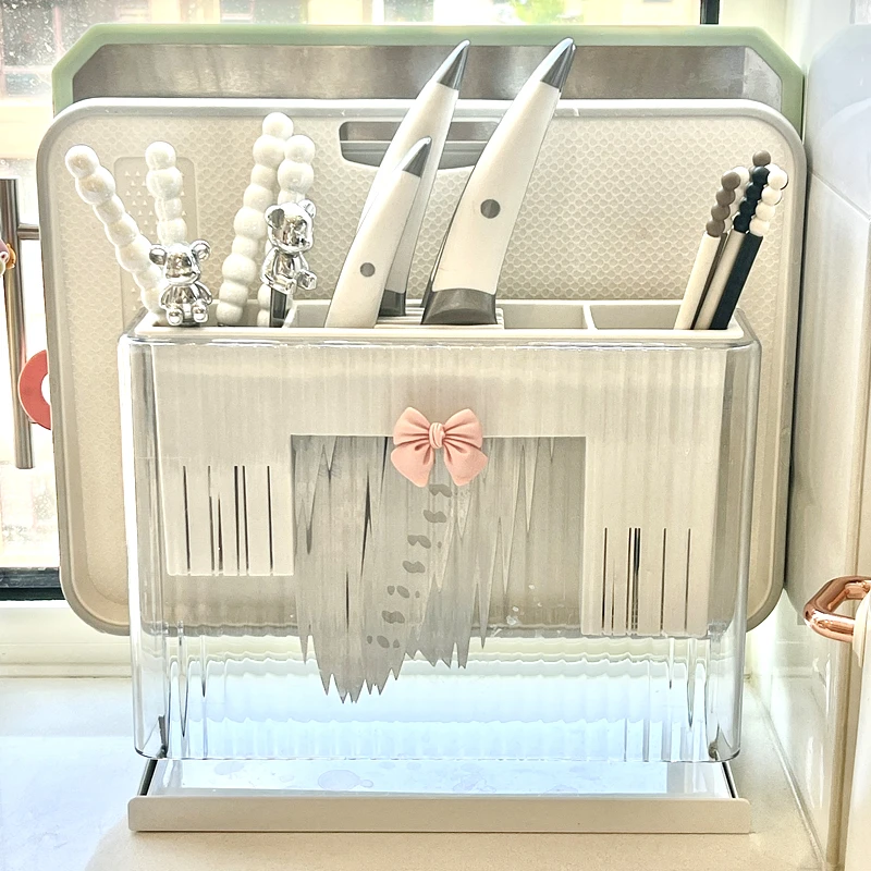 新款轻奢刀架置物架厨房家用多功能放菜刀筷子砧板一体刀具收纳架