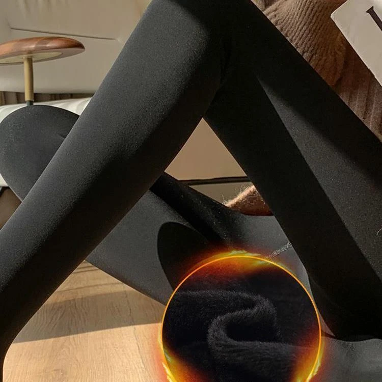 黑色连脚打底裤袜女冬季加绒加厚保暖压力瘦腿加长一体绒光腿神器