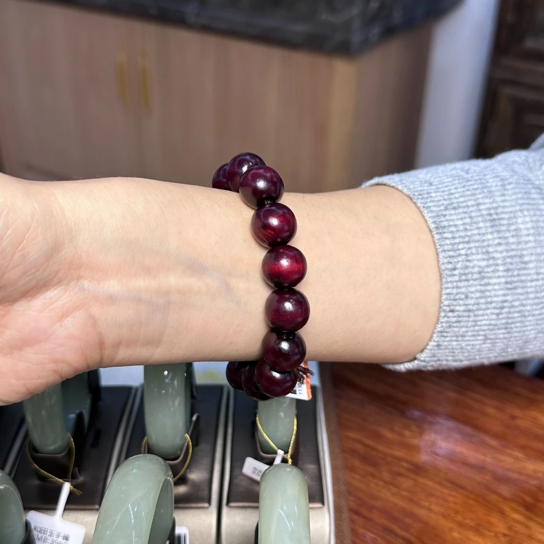小叶紫檀福利款手串单圈古风木质手串