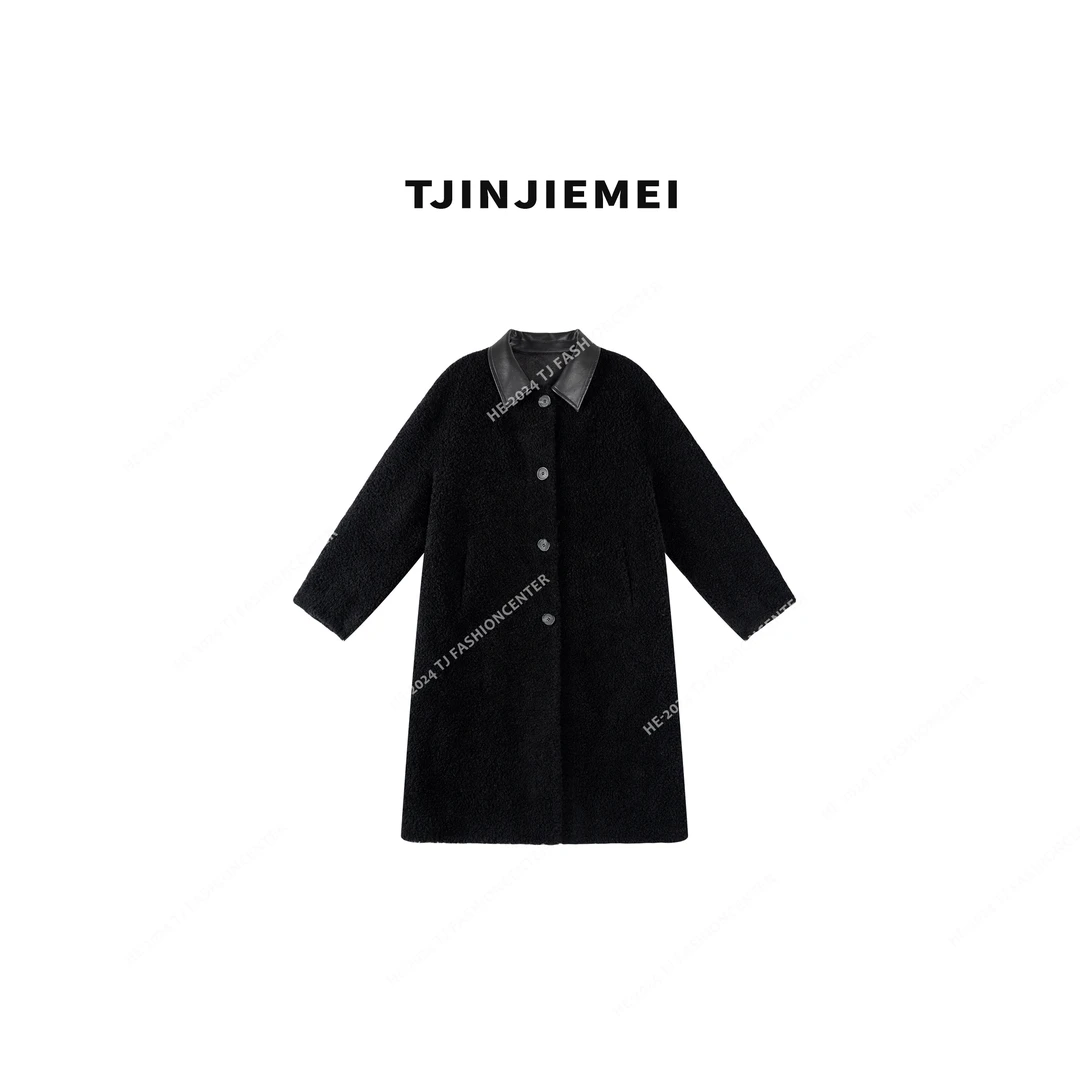 T井姐妹【柏林】新款设计感简约时尚100羊毛大衣外套WT2411-A9-K982
