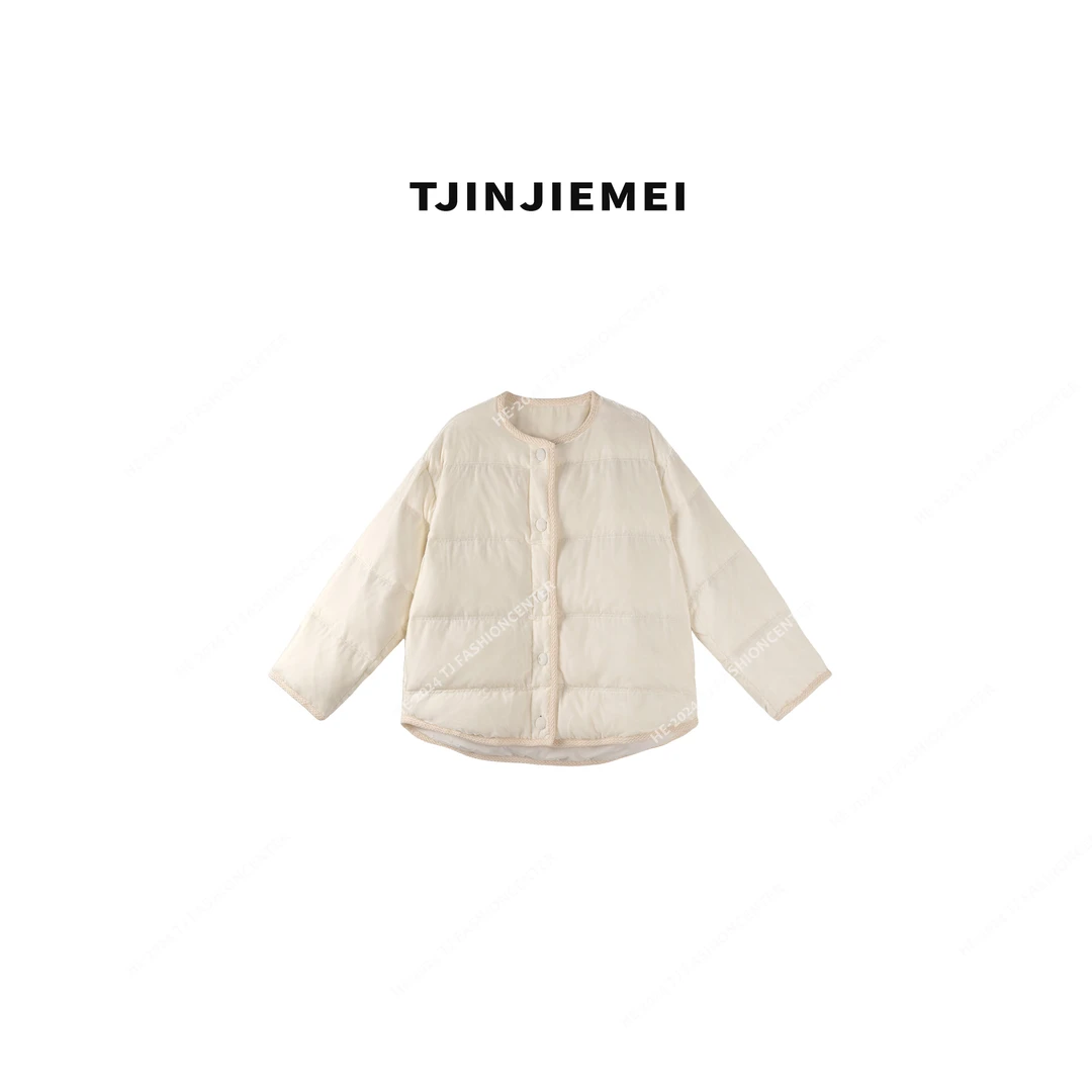 T井姐妹【冰雪】设计感精致气质温柔桑蚕丝羽绒服ERF2410-TJ0050