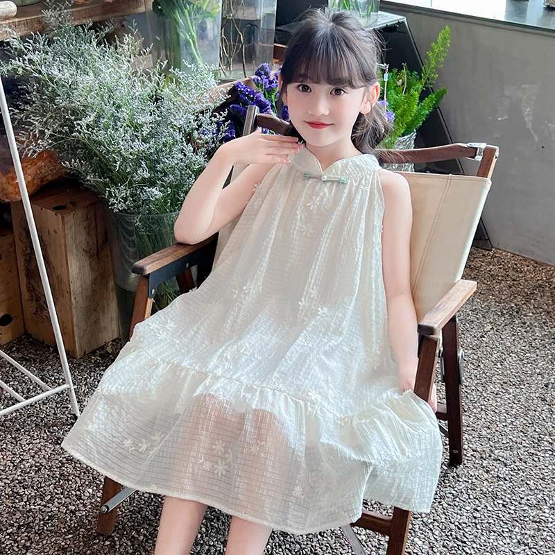 女童夏装连衣裙2024夏季新款小女孩新中式国风吊带裙T4265701335