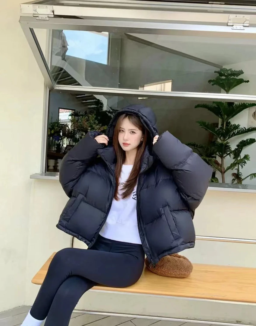 2024新款超长袖韩版穿搭厚款短款羽绒服