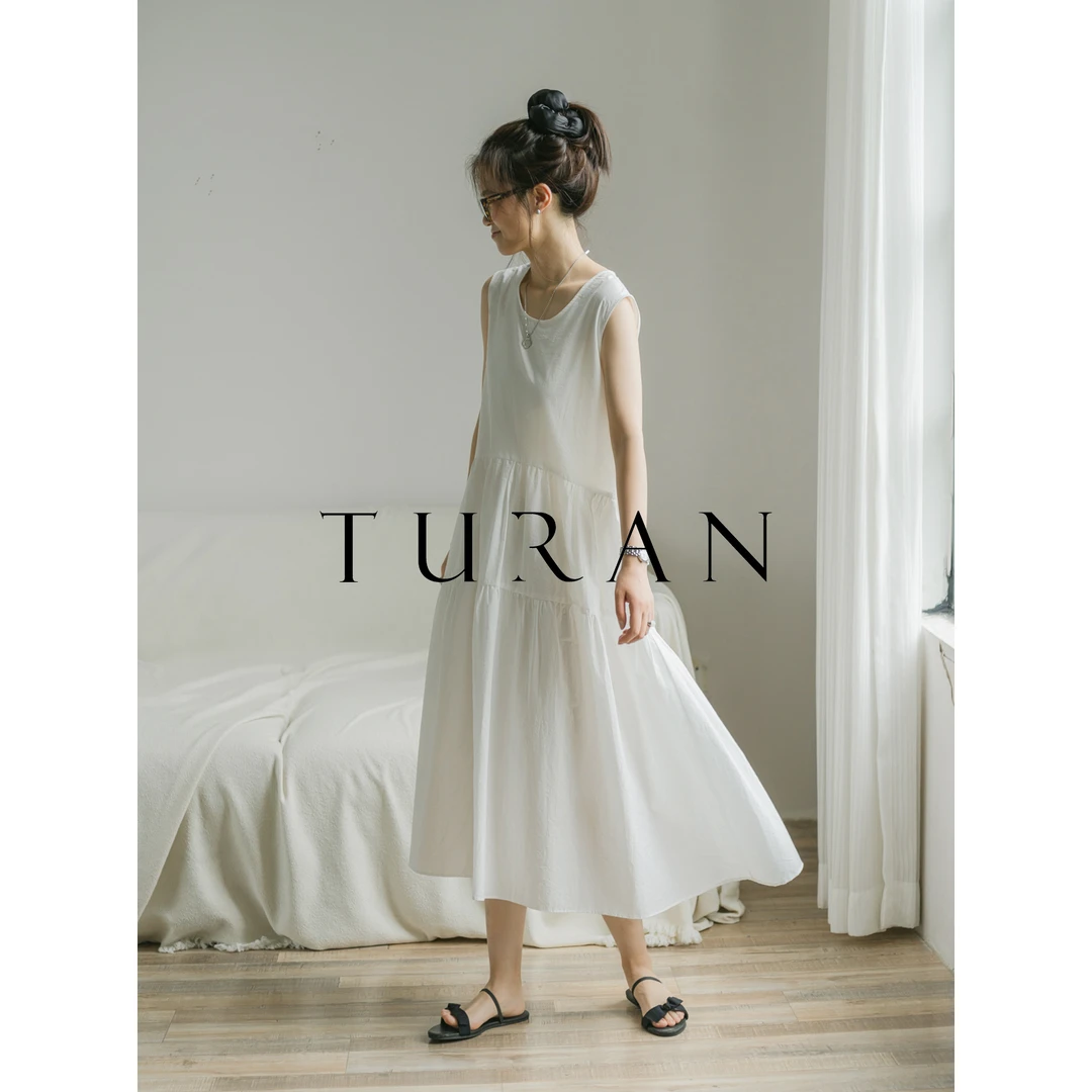 梦仙乡法式白色棉锦轻薄透气蛋糕裙气质时尚百搭夏季简约TRZY0689