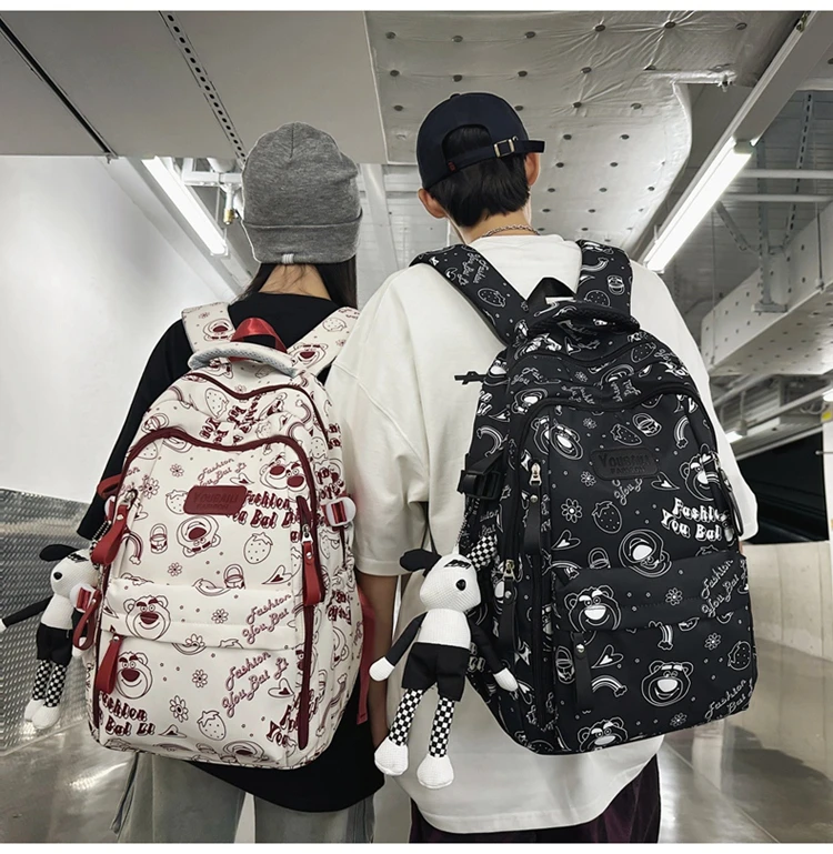 韩版休闲小学生初中高中生双肩背包简约书包时尚减负书包大容量