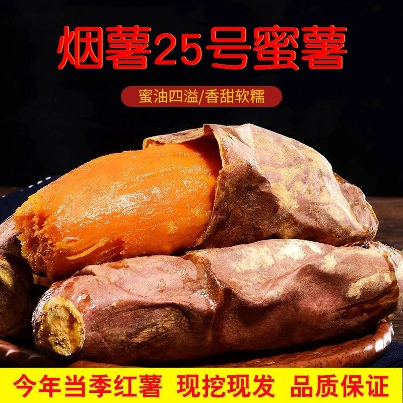 【福利】山东正宗烟薯25流糖流油蜜薯软糯香甜番薯2斤试吃装