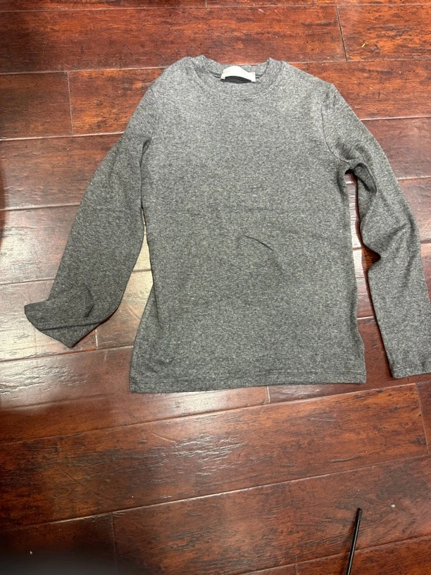 韩国打底上衣灰色