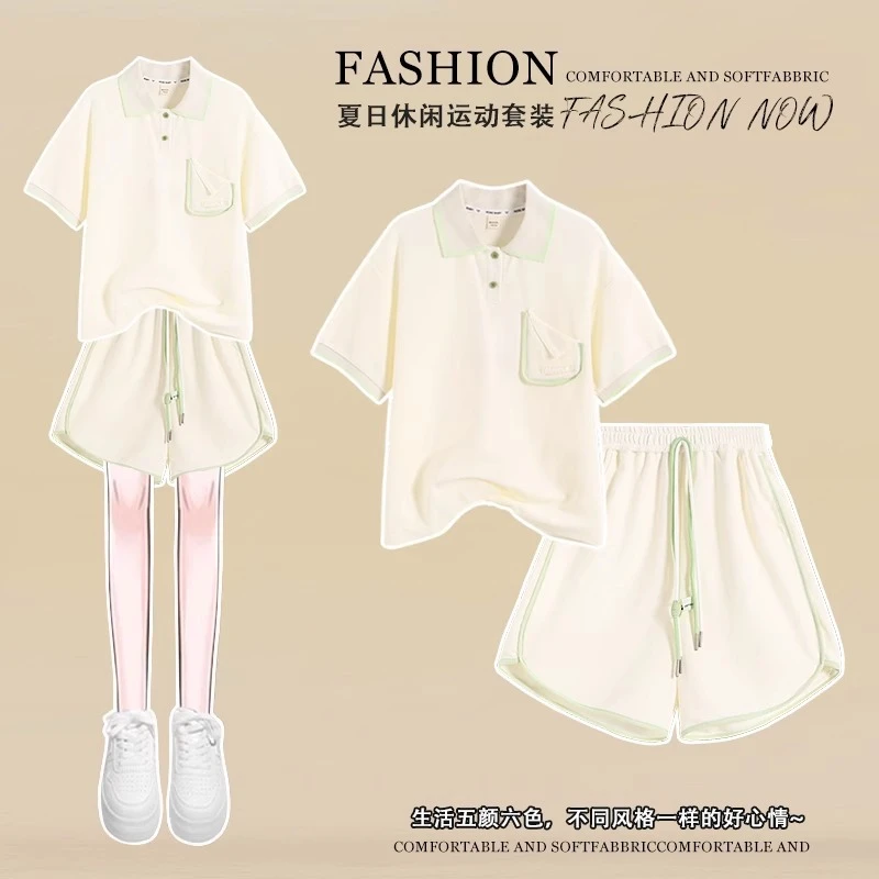 女童夏装运动套装新款儿童短袖衫两件套中大童夏季衣服潮