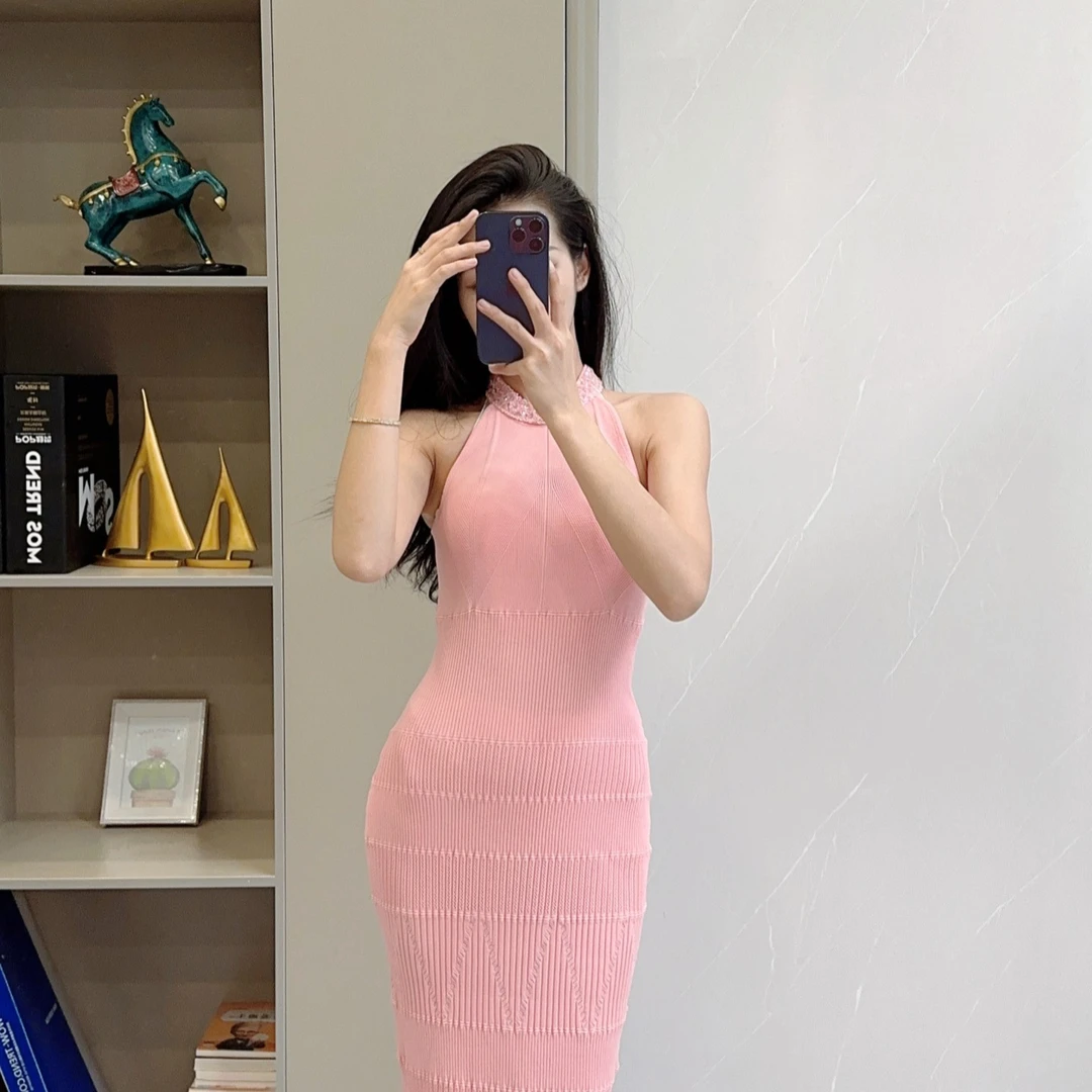 S109-S136春夏季新款法式轻奢重工手工钉珠圆领针织开衫时尚套装