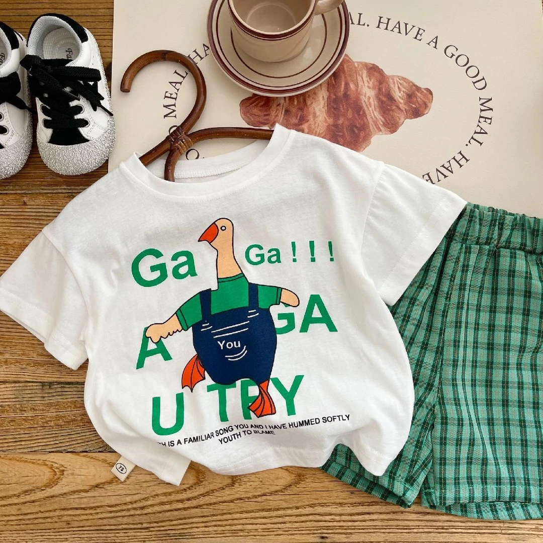 儿童卡通中大童宝宝短袖T恤男童夏季新款童装宽松时尚洋气上衣服