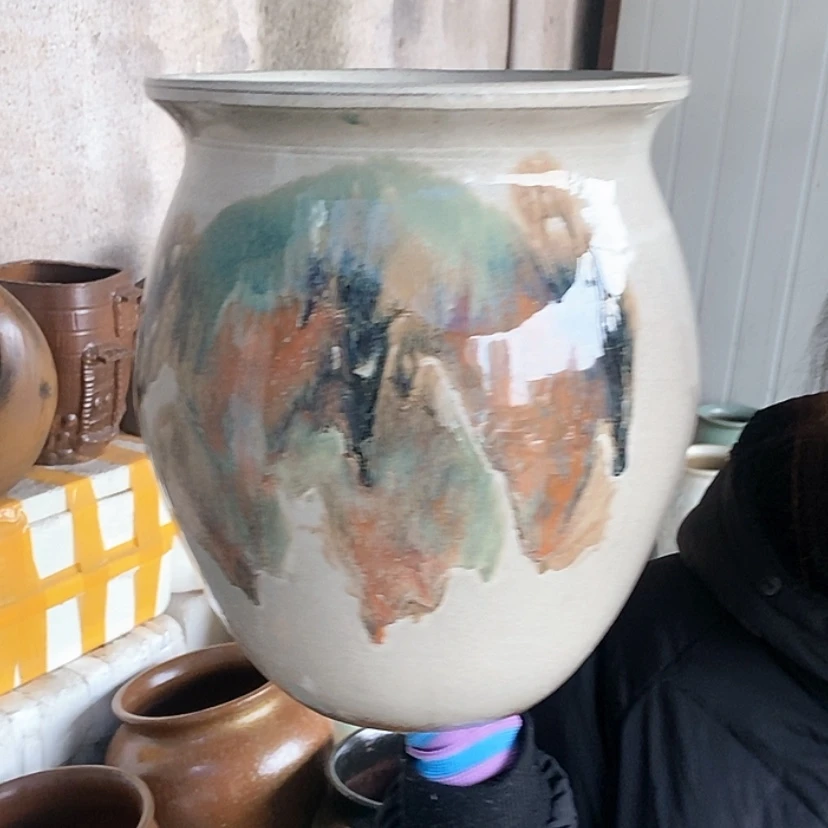 【闪购商品】紫砂花盆口24高30油画