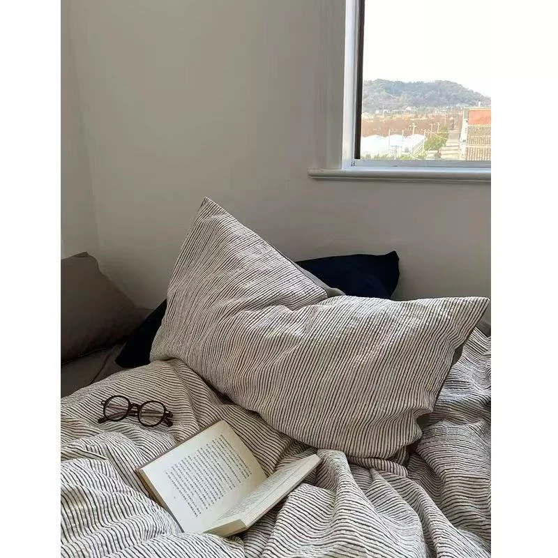 【费尼尼】industrial style美式工业色织粗线条全棉水洗棉四件套