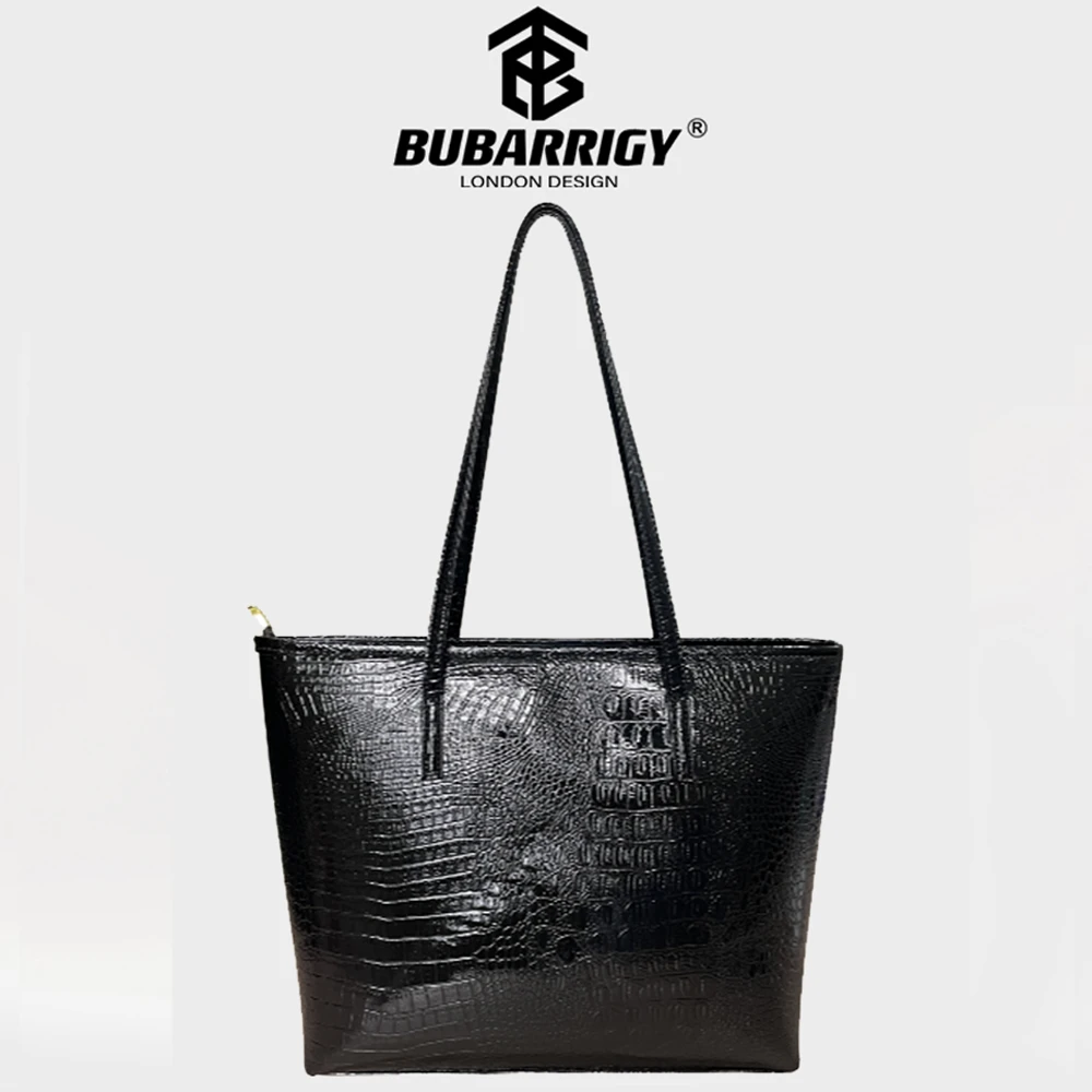 【31*28*5】托特包2024新款通勤大容量包轻奢-217黑色鳄鱼纹