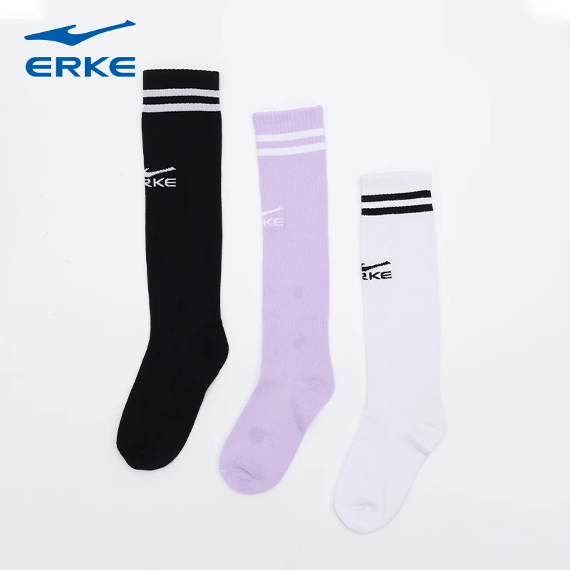 【三双装】鸿星尔克女款运动组合袜过膝运动袜子球袜 92322112001