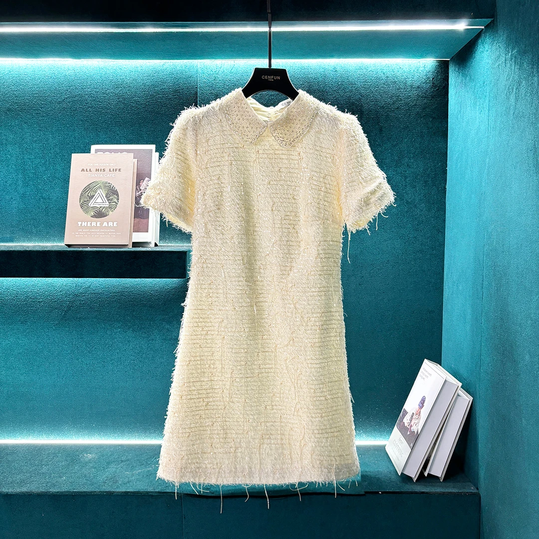 【CENFUN】*30  蕾丝气质网红白色时尚百搭女士女装连衣裙E02195