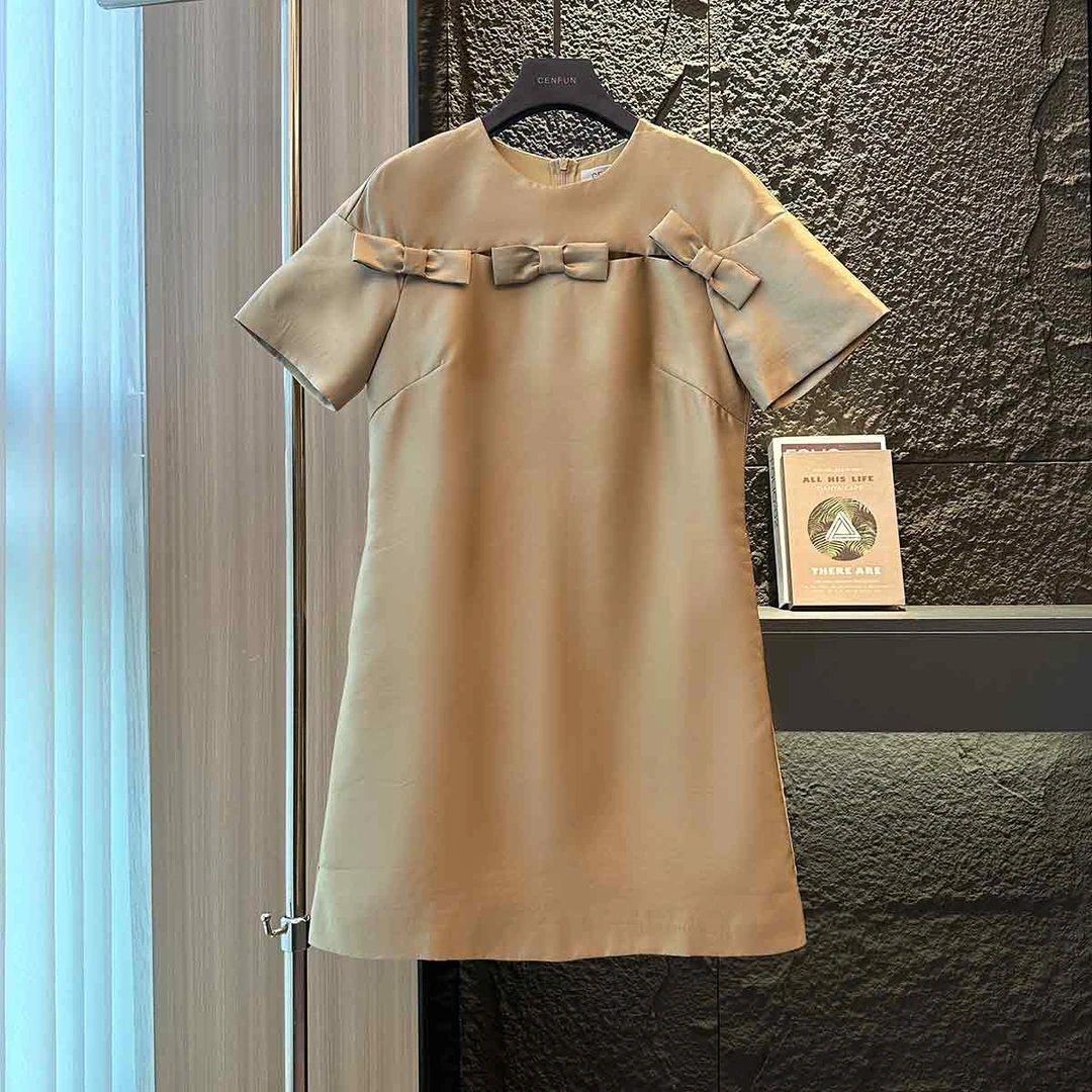 189【CENFUN】蝴蝶结中式风连衣裙E02127