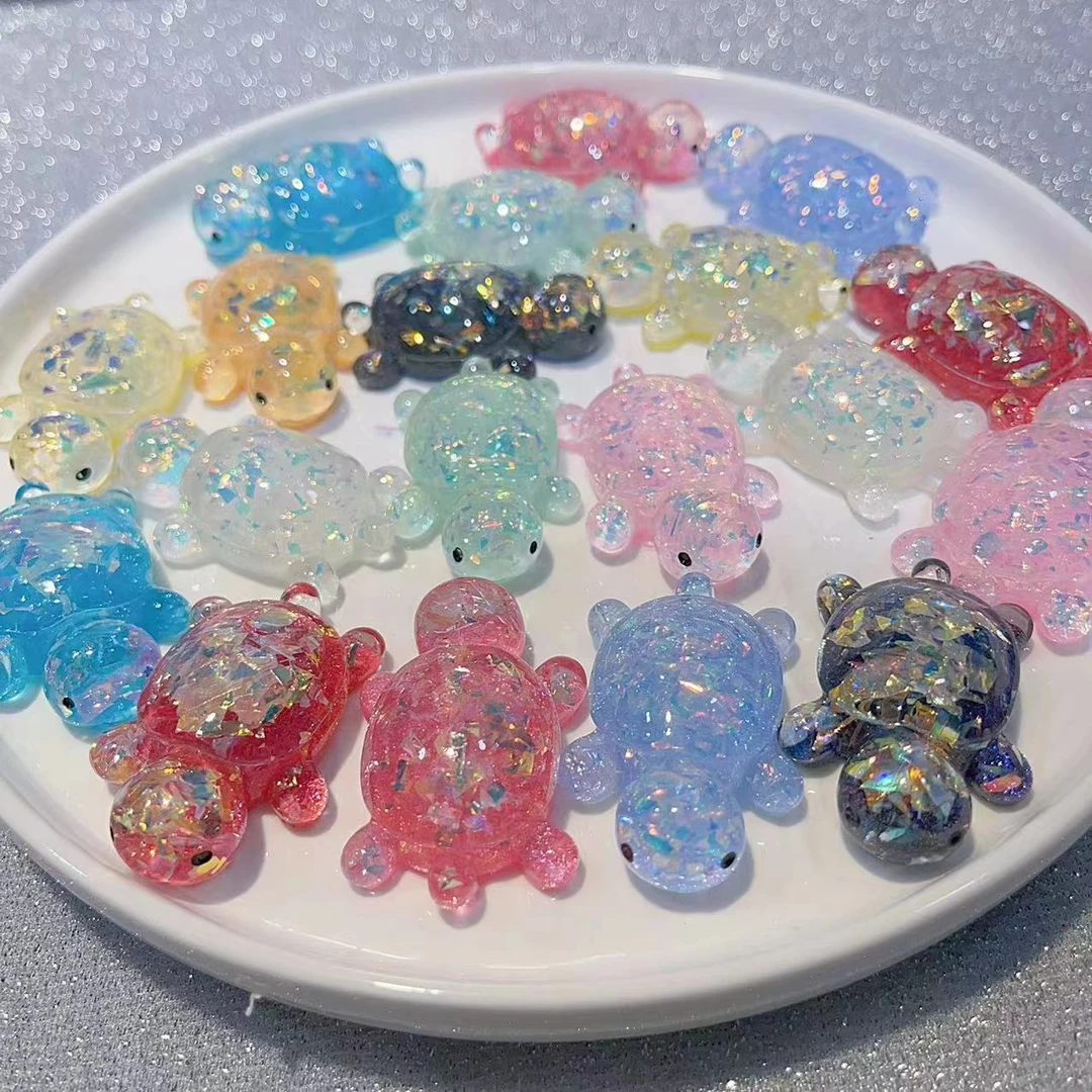 卡通乌龟对对碰爆款【卡4.9cm】手工DIY饰品-夜光爆闪手工定制摆件