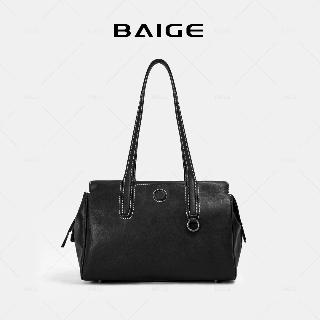 明星同款水晶植鞣牛皮2025新款女包波士顿大容量单肩手提包3700