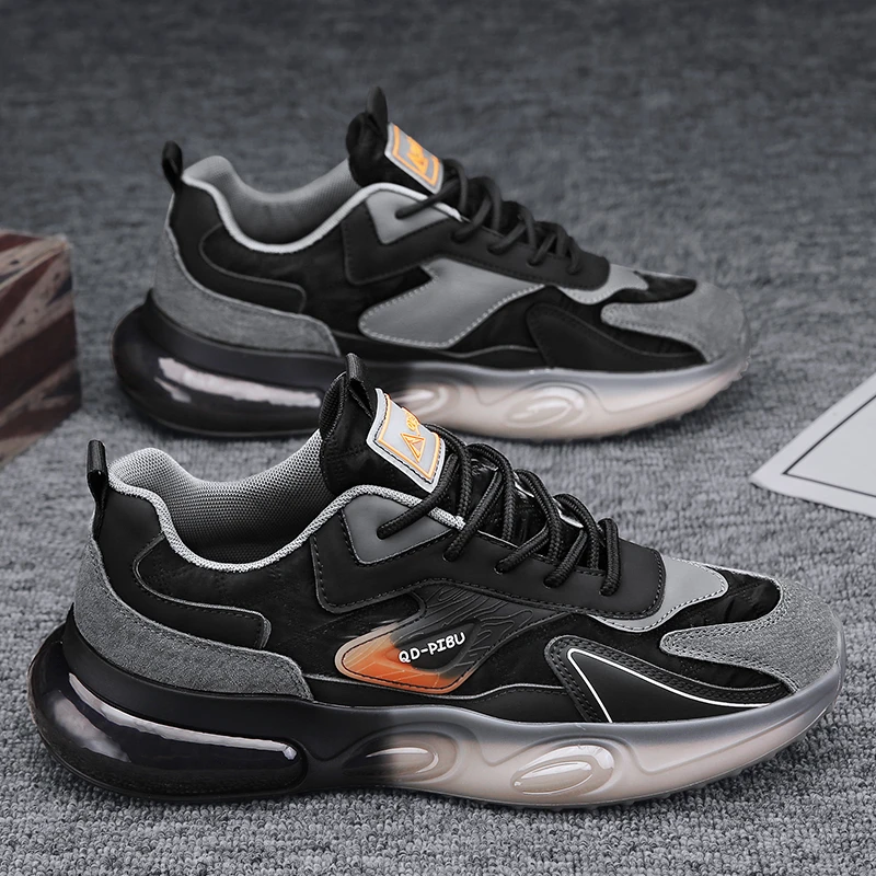 2023春秋季新款潮鞋纯色百搭男鞋运动鞋男款子男款休闲网面跑步鞋