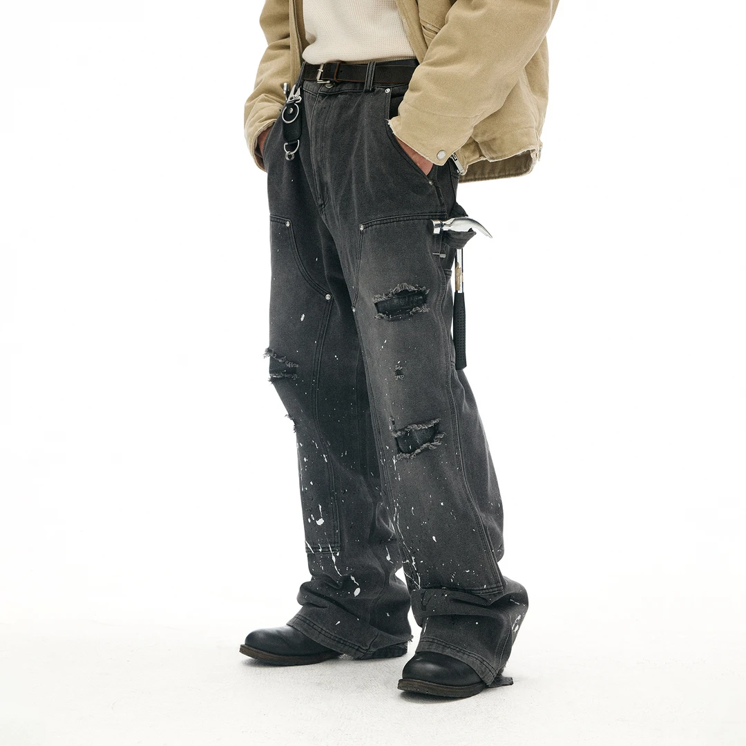 化學製品 屋顶工男孩的 工作裤 P5_BLK_WORKPANTS