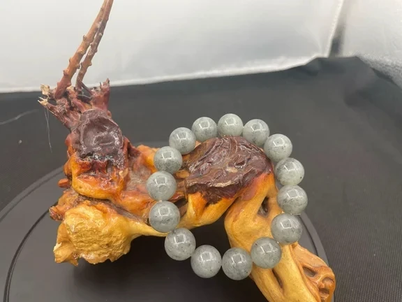 和田玉点墨青花卡14手串