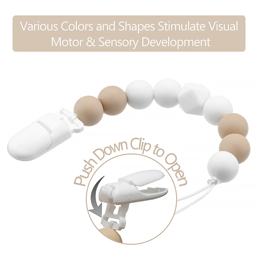 婴儿奶嘴链安抚牙胶磨牙长牙奶嘴防掉链奶嘴链硅胶