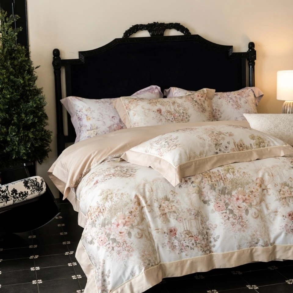 POCKET PIG/布袋猪麦妮黄DK设计-水蛋白轻奢印花四件套