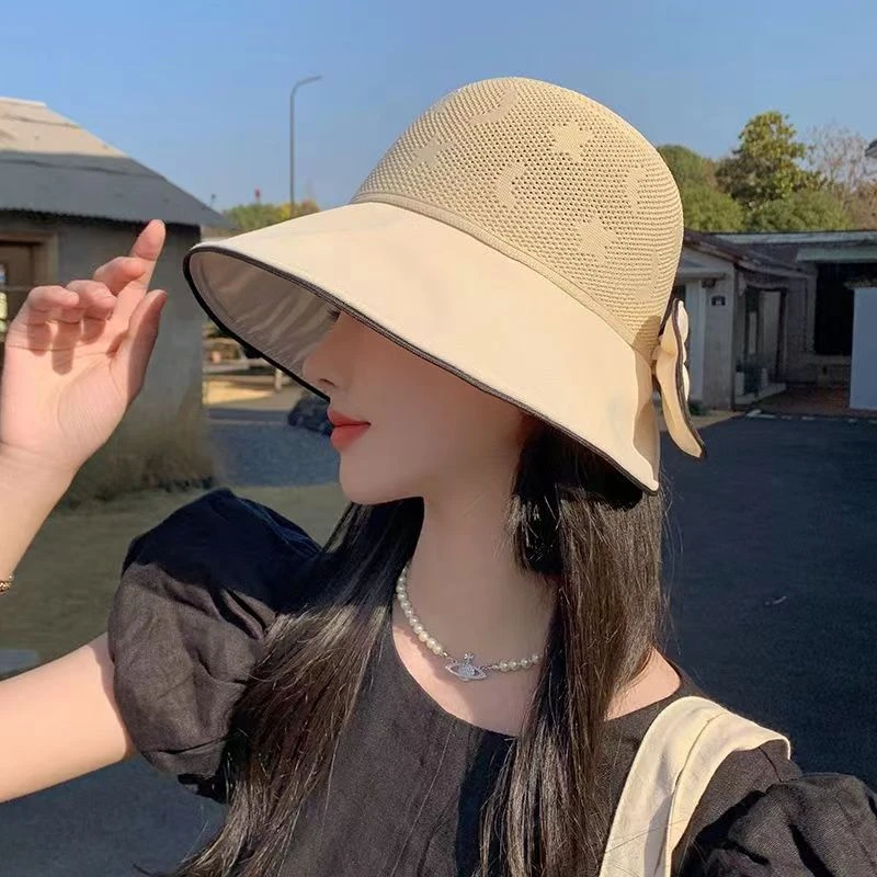 渔夫帽新款时尚小檐防晒遮阳帽遮脸防晒线逛街旅游网红爆款帽子