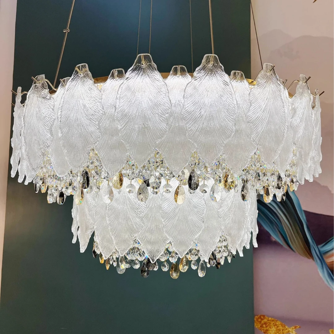 2024新款法式奶油风水晶吊灯餐厅跑道灯岛台灯卧室吊线水晶装饰灯