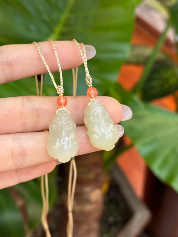 2628 和田玉青海料晴水貔貅 规格约：24.6*14.3*9.7多样性发其一