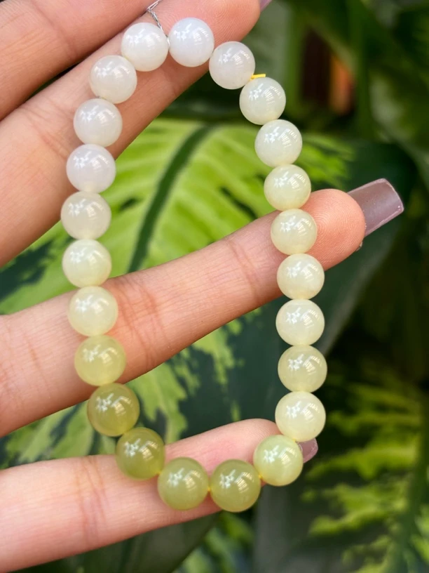 0223 和田玉青海料手串 规格约：7.7mm 多样性发其一