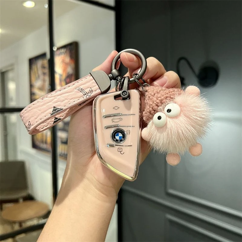 适用宝马钥匙套x1三系x3刀锋x2五系壳一系x5x4x6x7包扣高级挂饰女