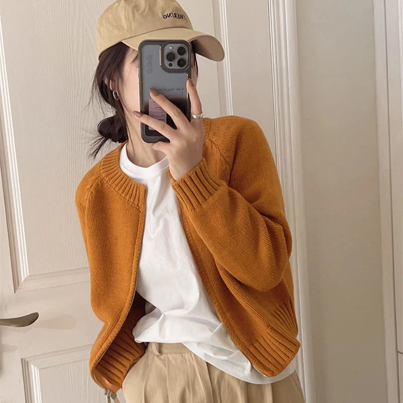 2024早秋新款外搭开衫显瘦小个子洋气穿搭毛衣外套女设计感小众潮