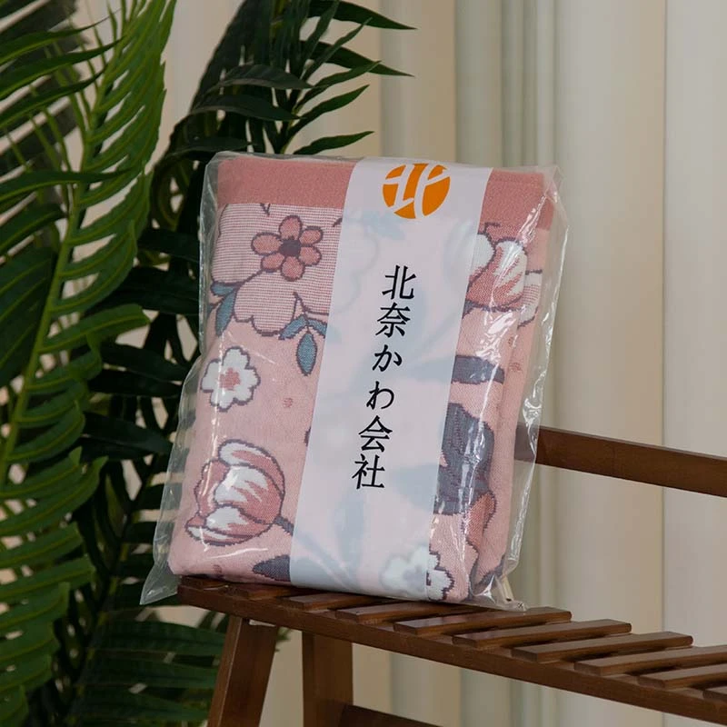 【北奈かわ会社】纯棉纱布透气加厚吸汗枕头巾 52*78 花间小兔