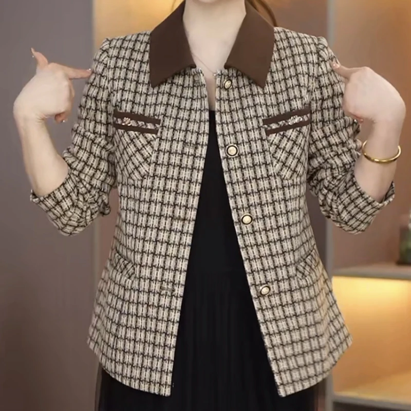 唯喜雅气质名媛小香风短款外套女2024秋季小个子修身显瘦百搭上衣