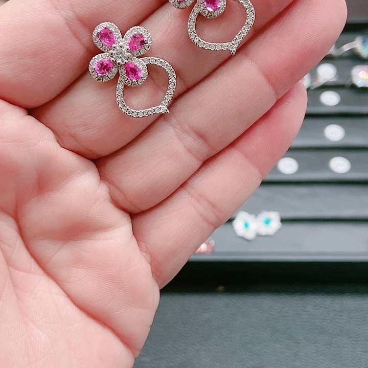 海蓝宝石戒圈银S925镶嵌