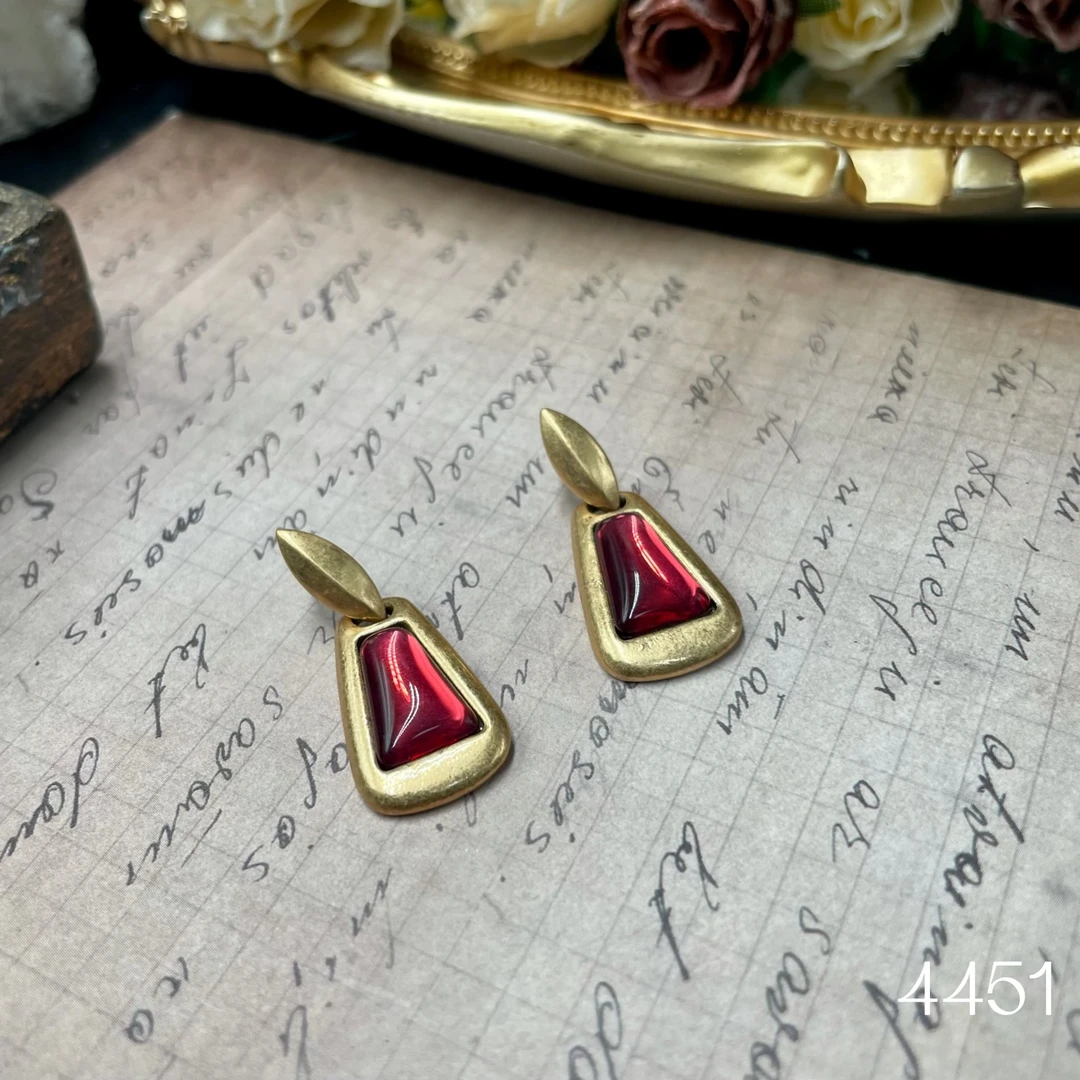 铜合金耳饰 设计师款耳饰~4451