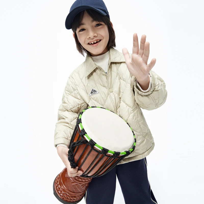 littlemoco童装冬装新款男童轻薄菱形格羽绒服外套#KBC4EIN055