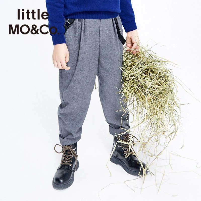 littlemoco童装21冬装新款男女童学院风西裤儿童长裤#KBA4PAT031