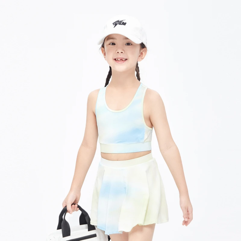 凉感速干 littlemoco童装23夏新款女童短款运动背心#KBC2VET015