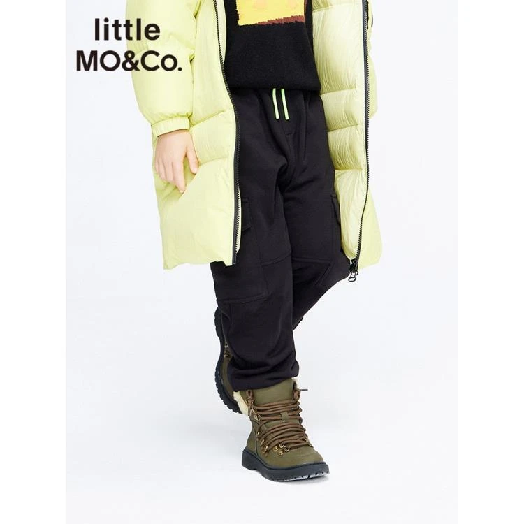littlemoco童装冬季束脚运动休闲口袋针织卫裤长裤#KBA4PAT005